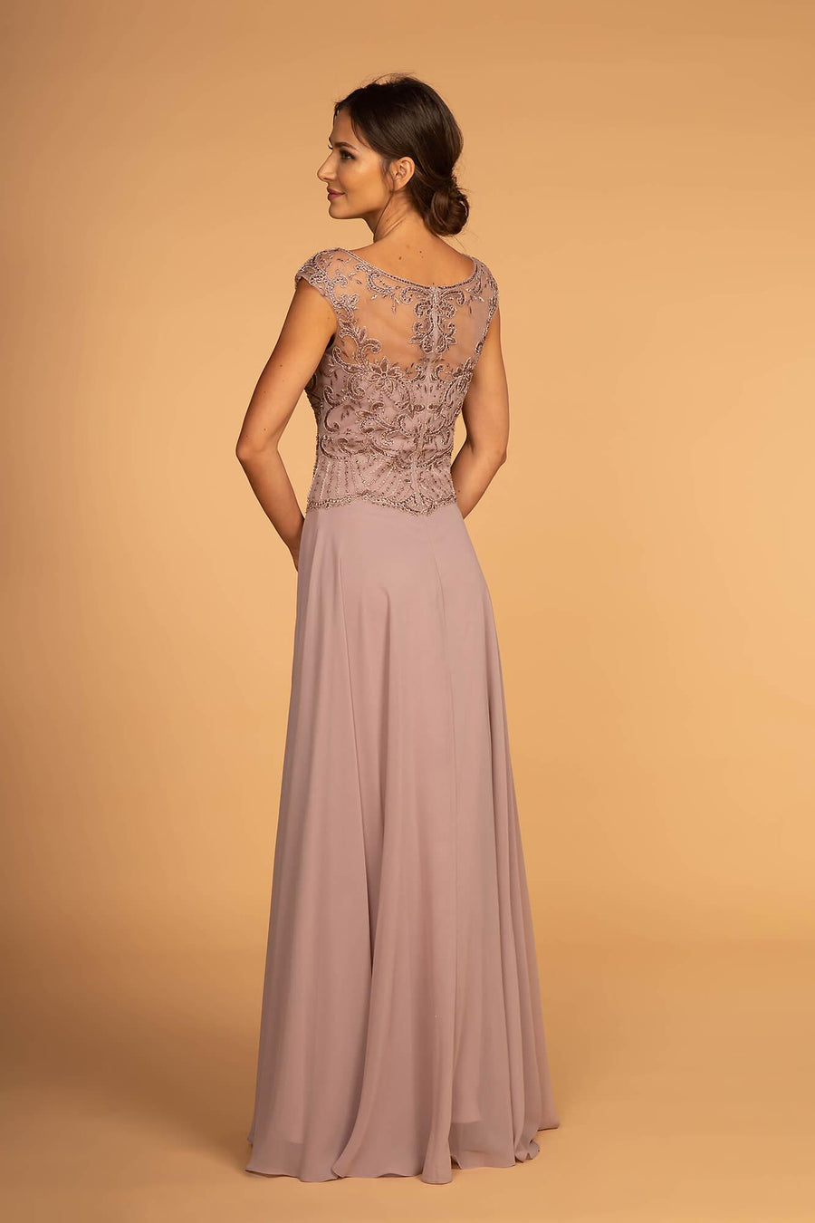 Mother of the Bride Chiffon Long Dress Prom - The Dress Outlet Elizabeth K