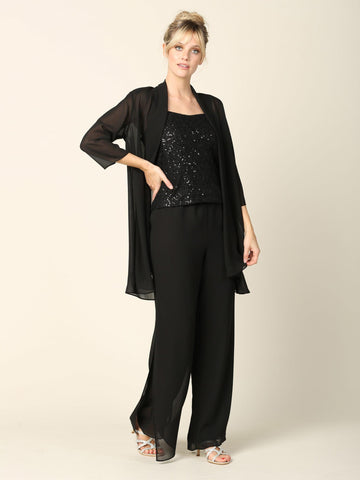 Black Mother of the Bride Formal Jacket Pant Suit for $153.99 – The Dress  Outlet