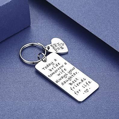 Mother of the Bride Gifts Stainless Steel Keyring - The Dress Outlet MOB