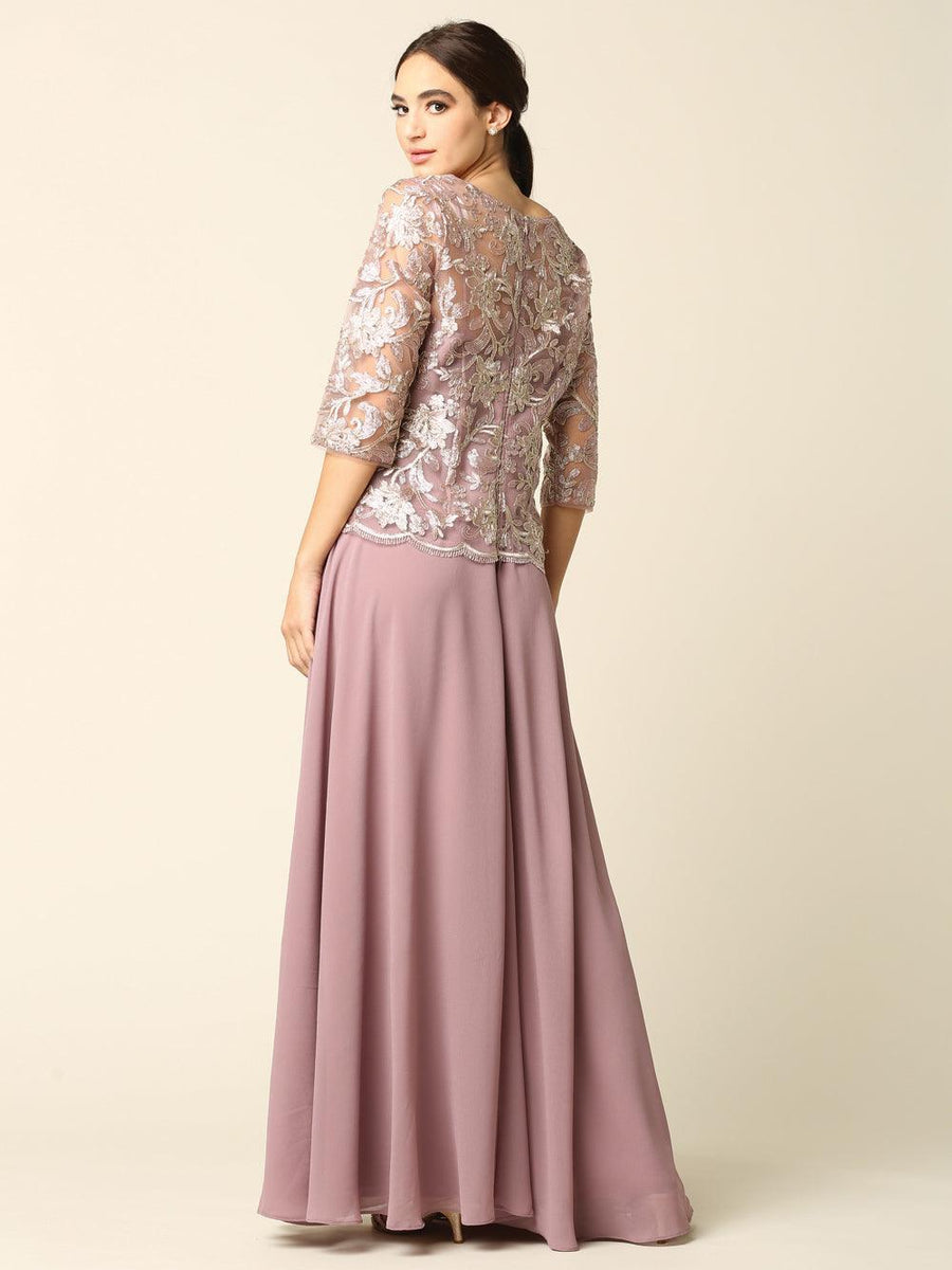 Mother of the Bride Long Formal Dress - The Dress Outlet