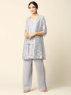 Mother of the Bride Long Jacket Pant Suit - The Dress Outlet Eva Fashion