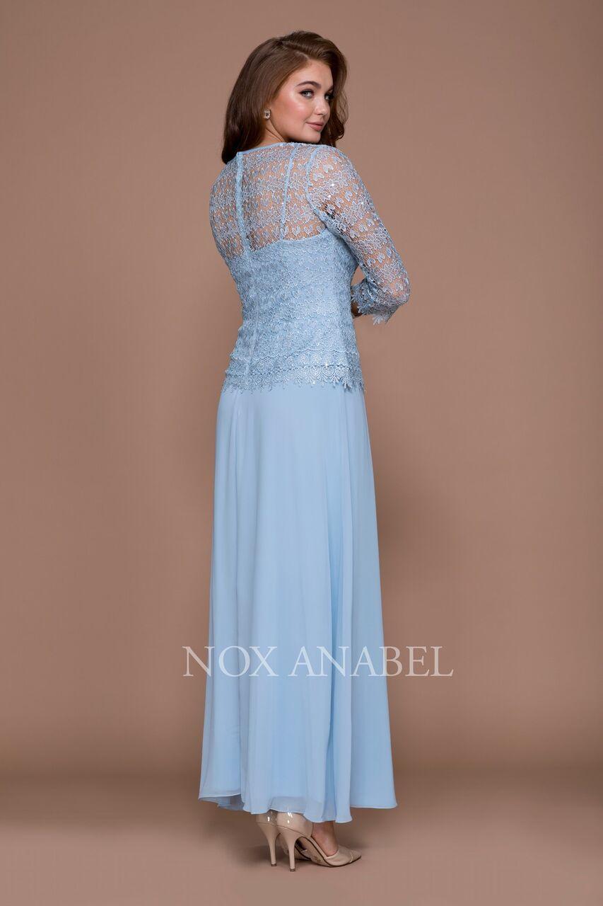 Mother of the Bride Long Sleeve Formal Dress - The Dress Outlet Nox Anabel