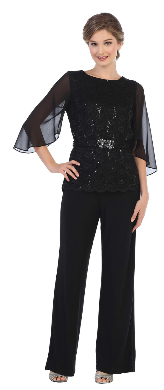 Black Mother of the Bride Plus Size Pant Suit | DressOutlet for $92.99 ...