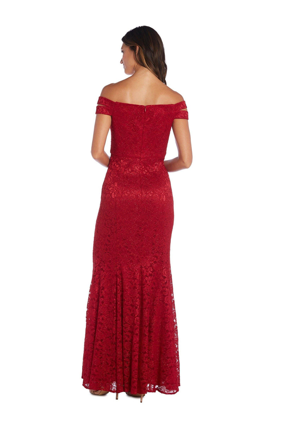 Nightway Long FormalRed Dress 21924 - The Dress Outlet