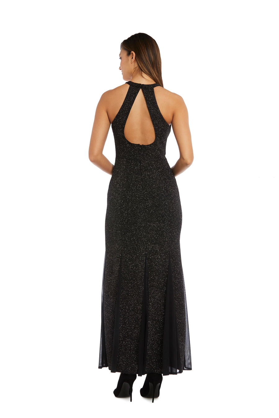 Nightway Long Glitter Knit Dress Formal 21555 - The Dress Outlet