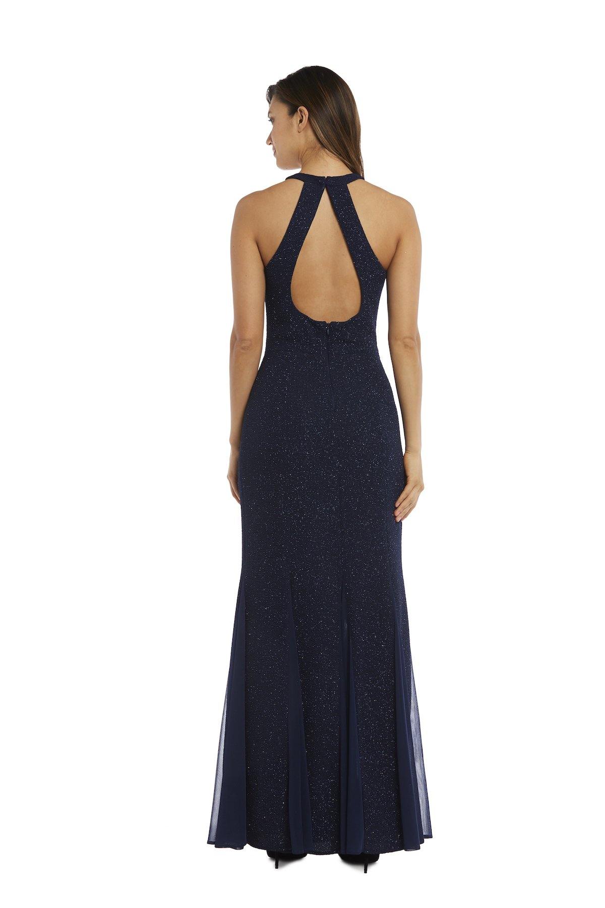 Nightway Long Glitter Knit Dress Formal 21555 - The Dress Outlet