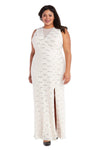 Nightway Long Plus Size Glitter Lace Dress 21547W - The Dress Outlet