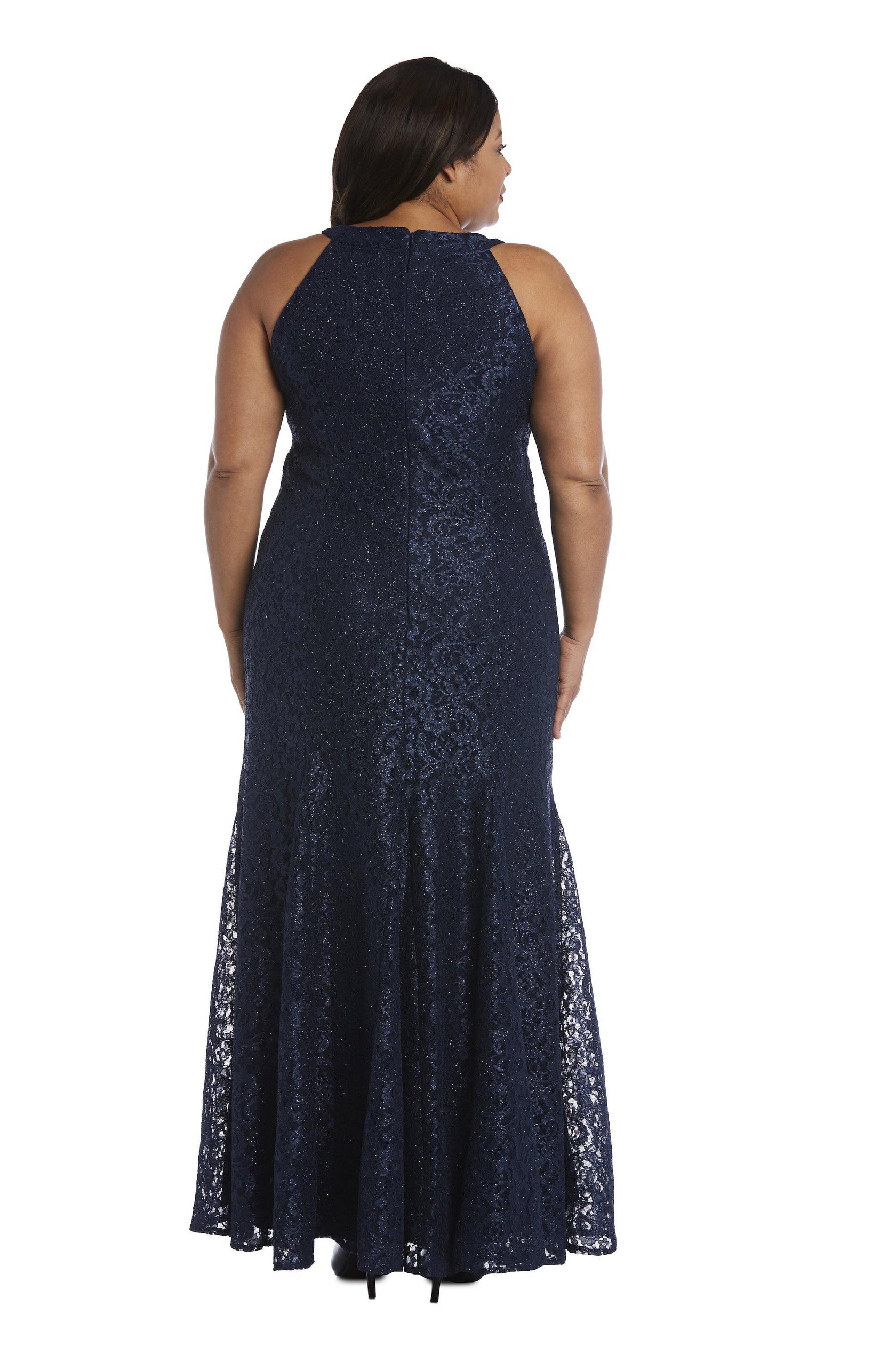 Navy Nightway Long Plus Size Lace Formal Dress 21713W for $104.99 – The ...