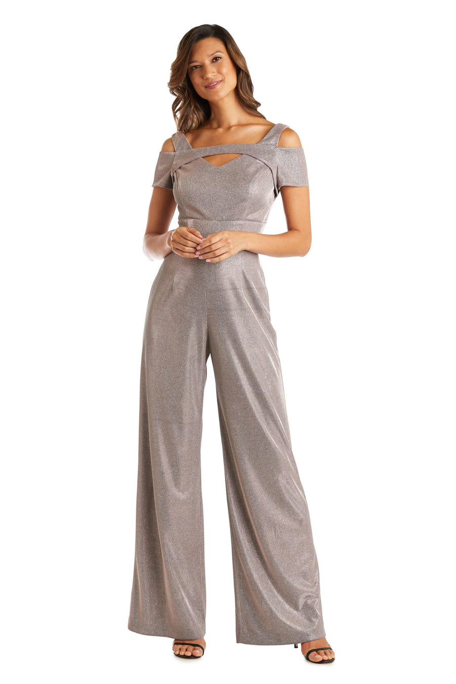 Nightway Off Shoulder Jumpsuit Formal 21959 - The Dress Outlet