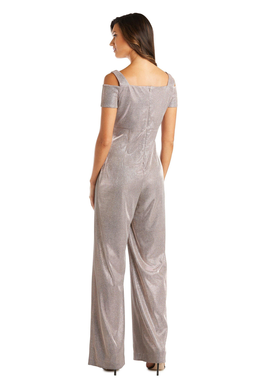 Nightway Off Shoulder Jumpsuit Formal 21959 - The Dress Outlet