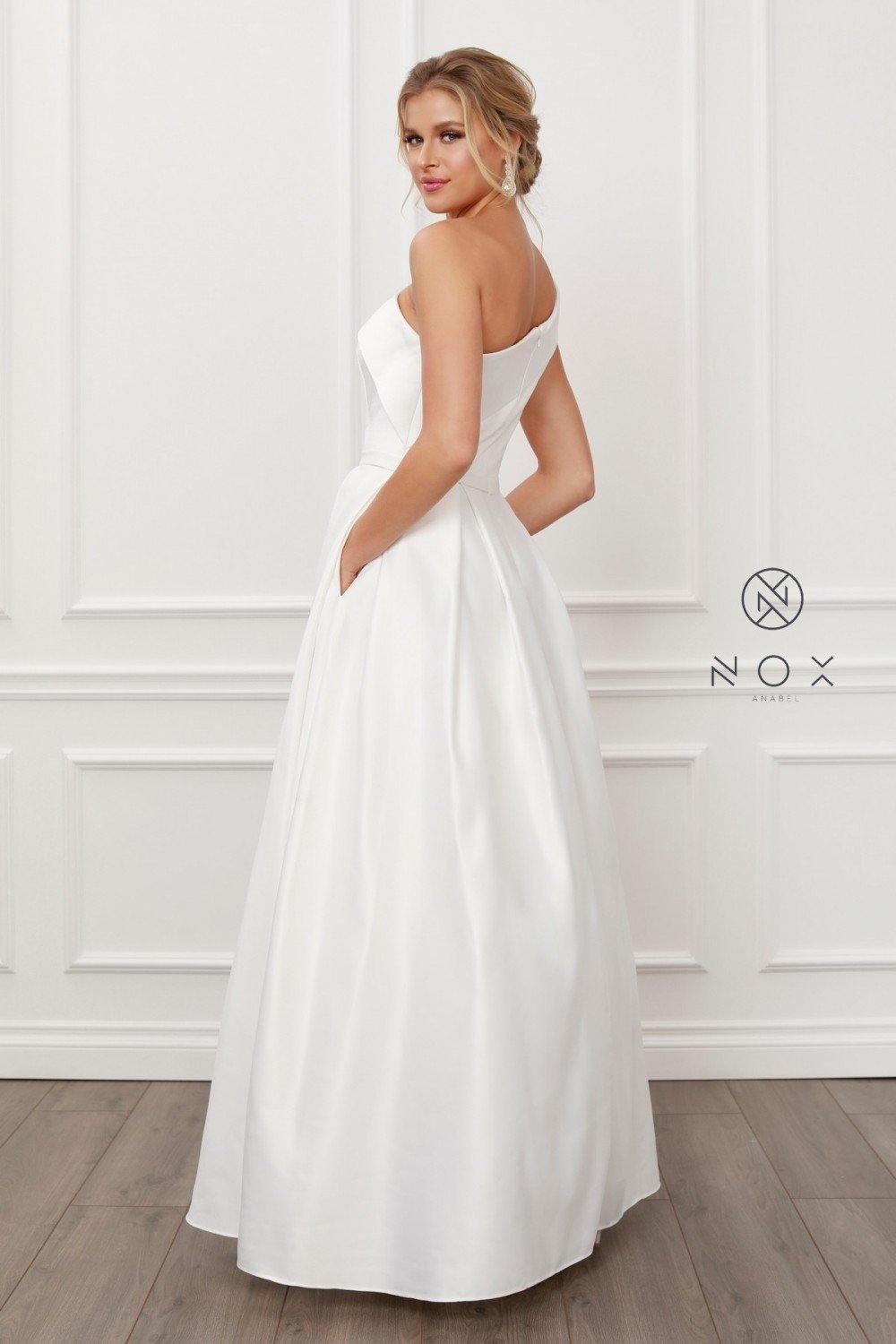 Nox Anabel Long White Wedding Dress - The Dress Outlet