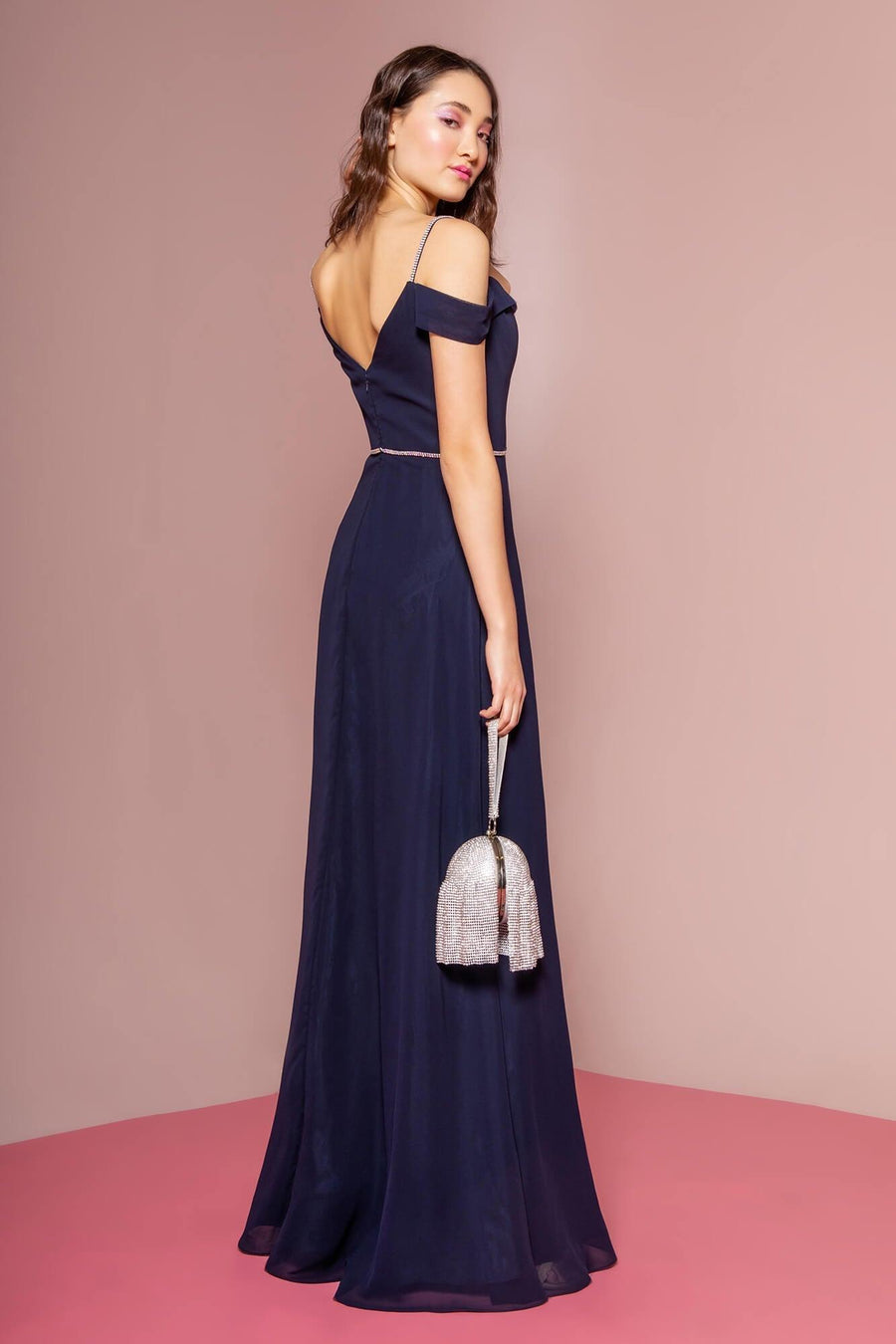 Off-Shoulder Long Formal Dress Bridesmaid - The Dress Outlet Elizabeth K