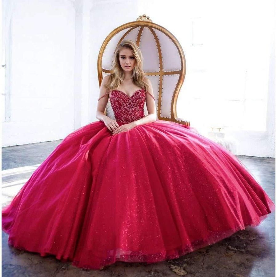 Off Shoulder Quinceanera Dress Long Ball Gown - The Dress Outlet Juliet