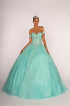 Off Shoulder Sweet 16 Quinceanera Ball Gown - The Dress Outlet Elizabeth K