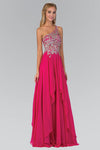 One Shoulder Chiffon Long Prom Dress Formal - The Dress Outlet Elizabeth K