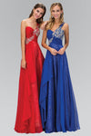 One Shoulder Lace Long Prom Dress Formal - The Dress Outlet Elizabeth K