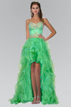 Organza High Low Long Prom Dress - The Dress Outlet Elizabeth K