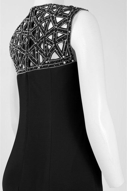 Black/Silver Patra Short Cocktail Party Dress Casual | DressOutlet for ...