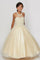 Pearl Halter Style Long Gown Flower Girl Dress - The Dress Outlet Cinderella Couture