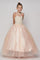 Pearl Halter Style Long Gown Flower Girl Dress - The Dress Outlet Cinderella Couture