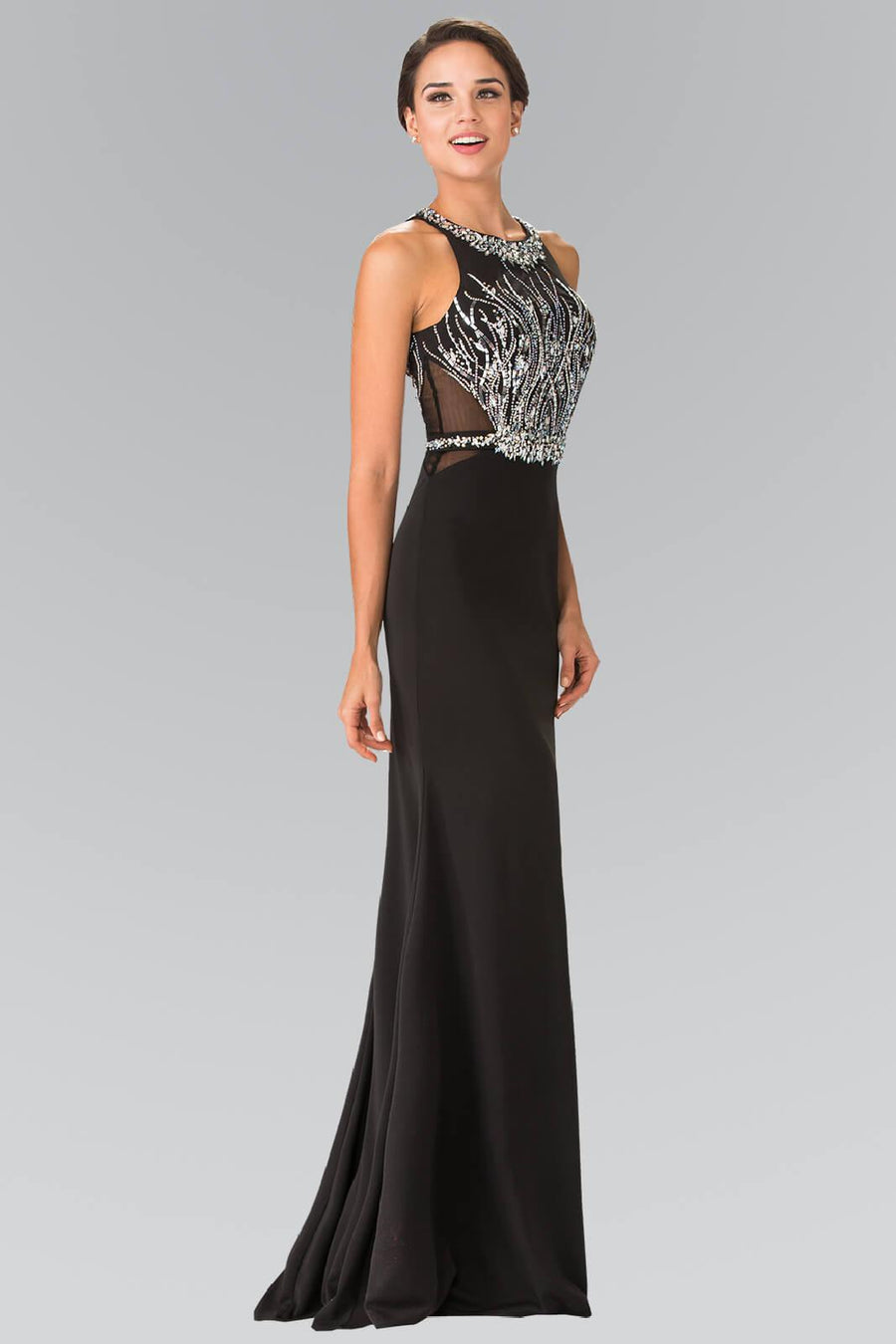 Prom Beaded Formal Dress Trumpet Gown - The Dress Outlet Elizabeth K