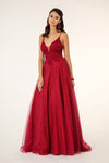 Prom Formal Glitter Evening Long Dress - The Dress Outlet