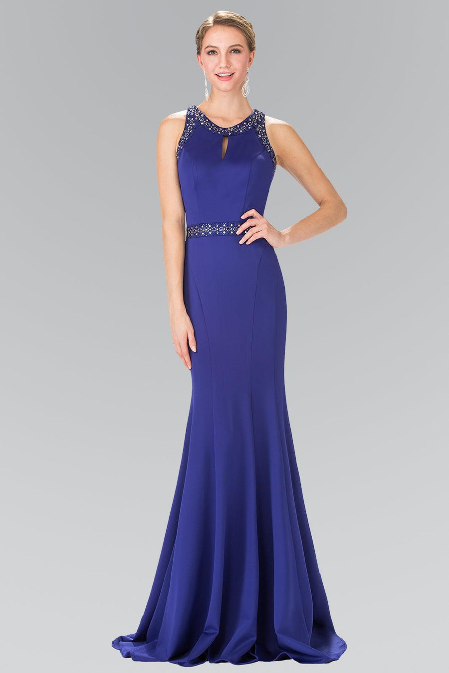 Prom Formal Halter Evening Long Dress - The Dress Outlet Elizabeth K