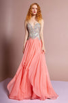 Prom Formal Strapless Sweetheart Chiffon Long Dress - The Dress Outlet Elizabeth K