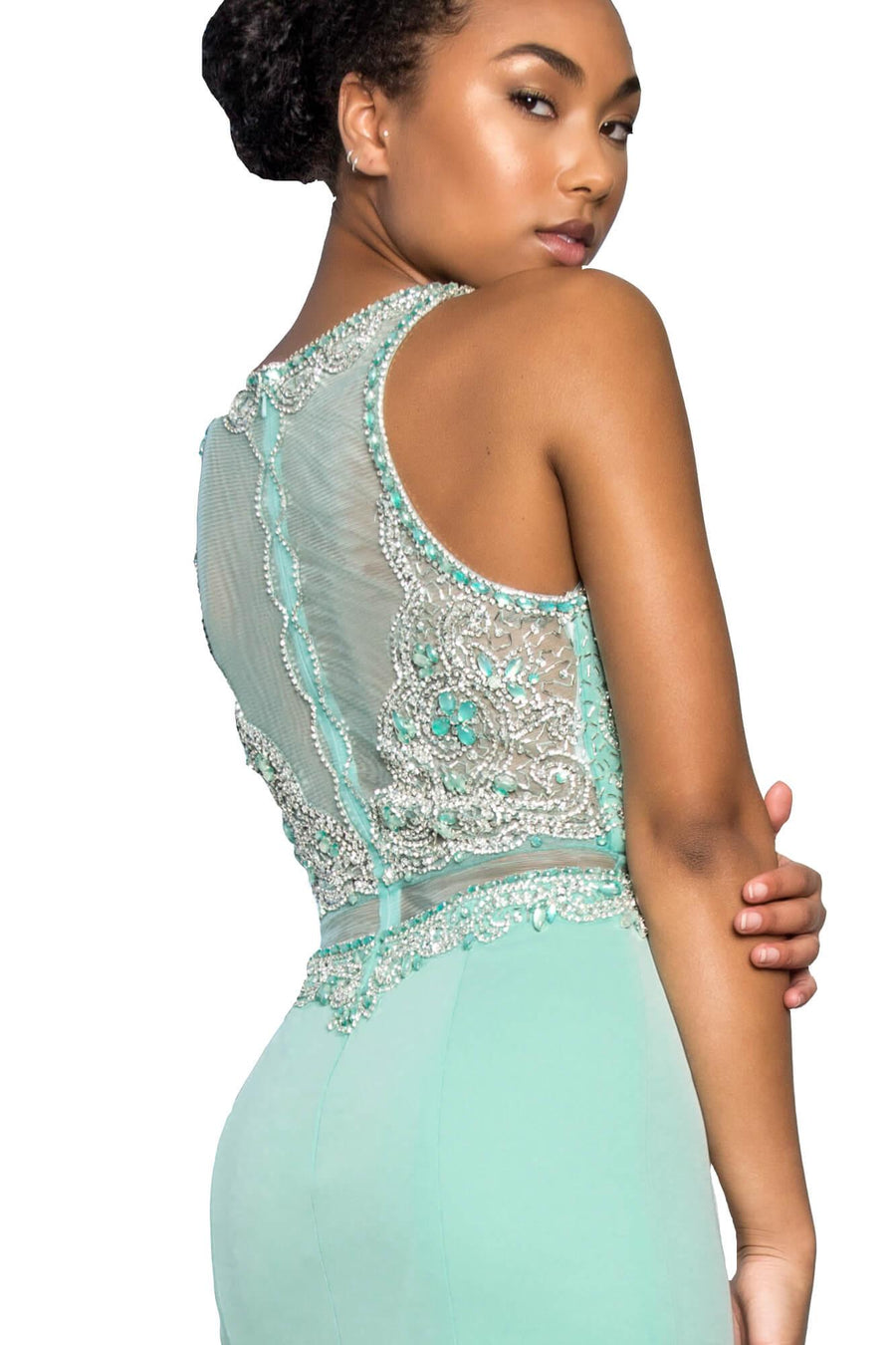 Prom Long Beaded Dress Formal Evening Gown - The Dress Outlet Elizabeth K