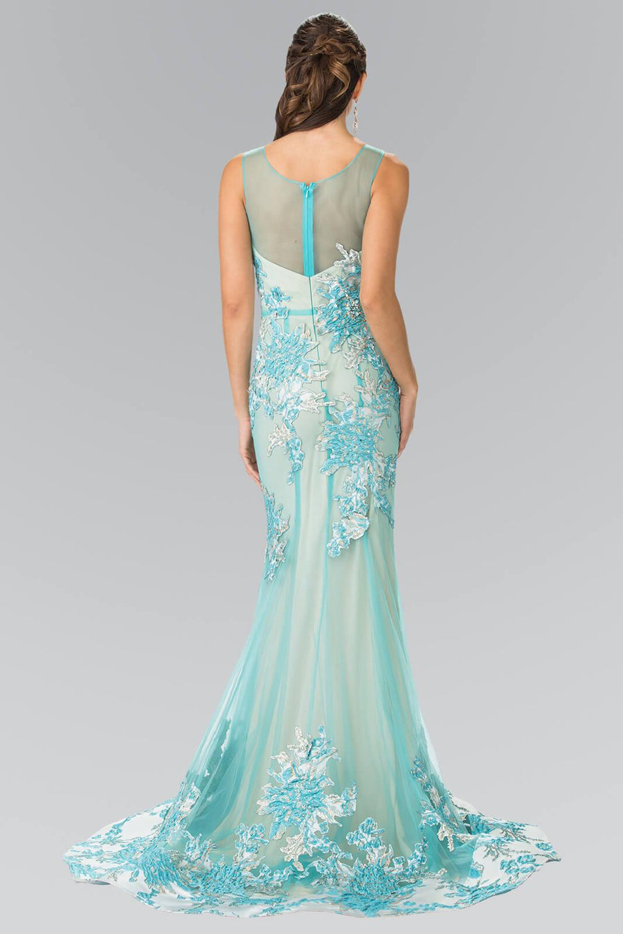 Prom Long Beaded Formal Evening Dress - The Dress Outlet Elizabeth K