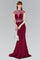 Prom Long Cap Sleeve Open Back Formal Gown - The Dress Outlet Elizabeth K