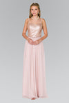 Prom Long Chiffon Spaghetti Strap Evening Dress - The Dress Outlet