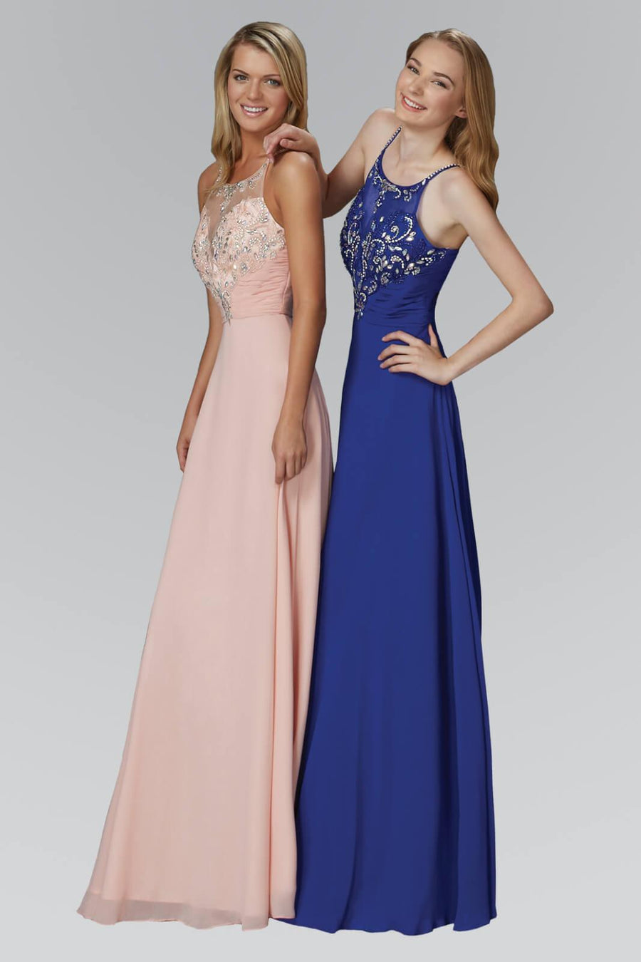 Prom Long Chiffon Spaghetti Straps Evening Formal Dress - The Dress Outlet Elizabeth K