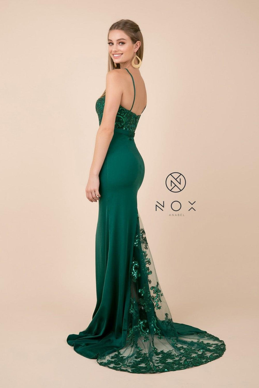 Prom Long Dress Fitted Evening Gown - The Dress Outlet Nox Anabel