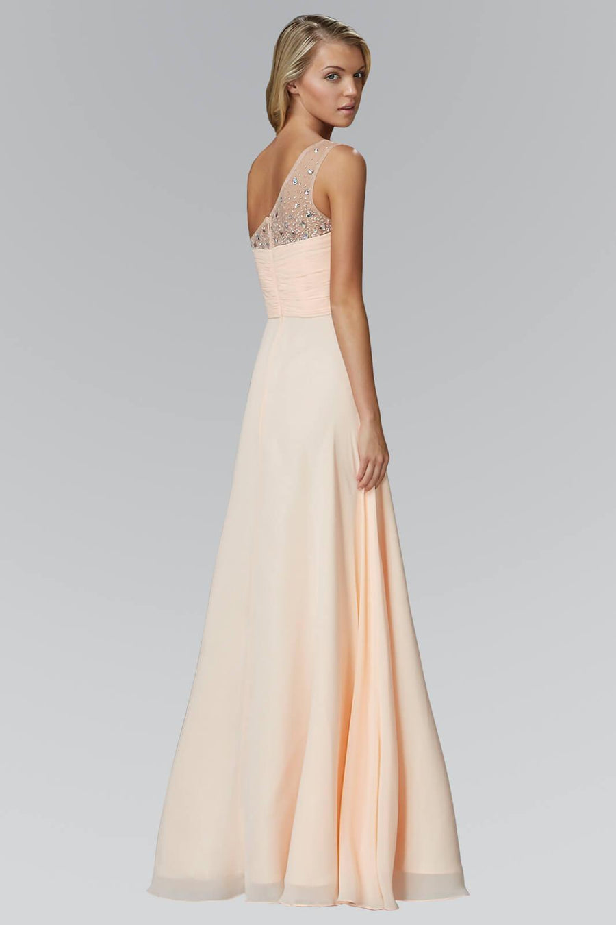 Prom Long Dress One Shoulder Evening Gown - The Dress Outlet Elizabeth K