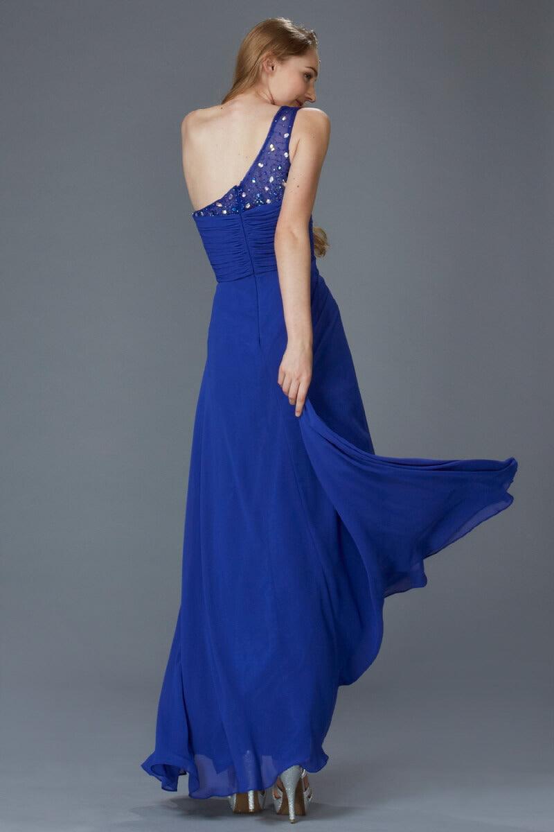 Prom Long Dress One Shoulder Evening Gown - The Dress Outlet Elizabeth K