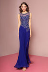 Prom Long Formal Beaded Chiffon Evening Dress - The Dress Outlet Elizabeth K