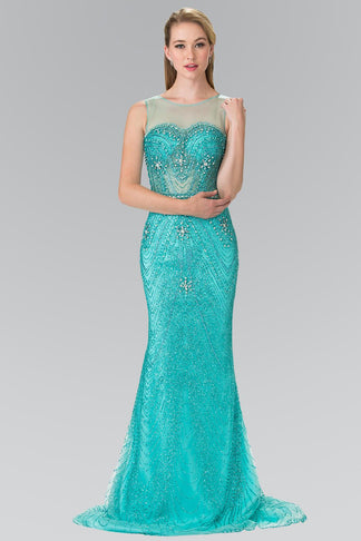 Tiffany Prom Long Formal Beaded Sleeveless Evening Gown | DressOutlet ...