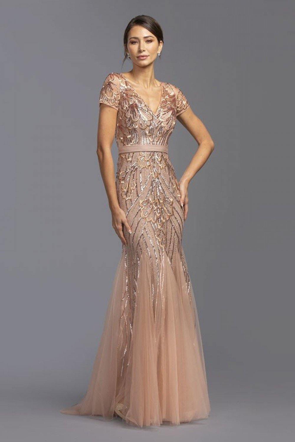 Prom Long Fitted Dress Evening Gown - The Dress Outlet Aspeed