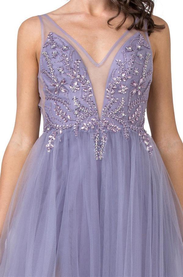 Prom Long Formal Embellished Bodice Ball Gown - The Dress Outlet