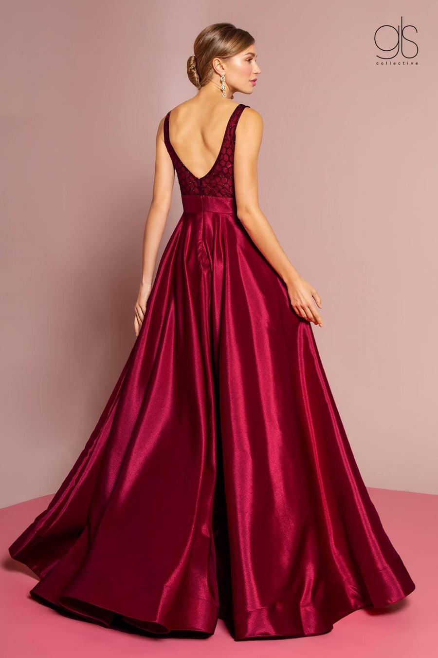 Prom Long Formal Evening Dress with Pockets - The Dress Outlet Elizabeth K