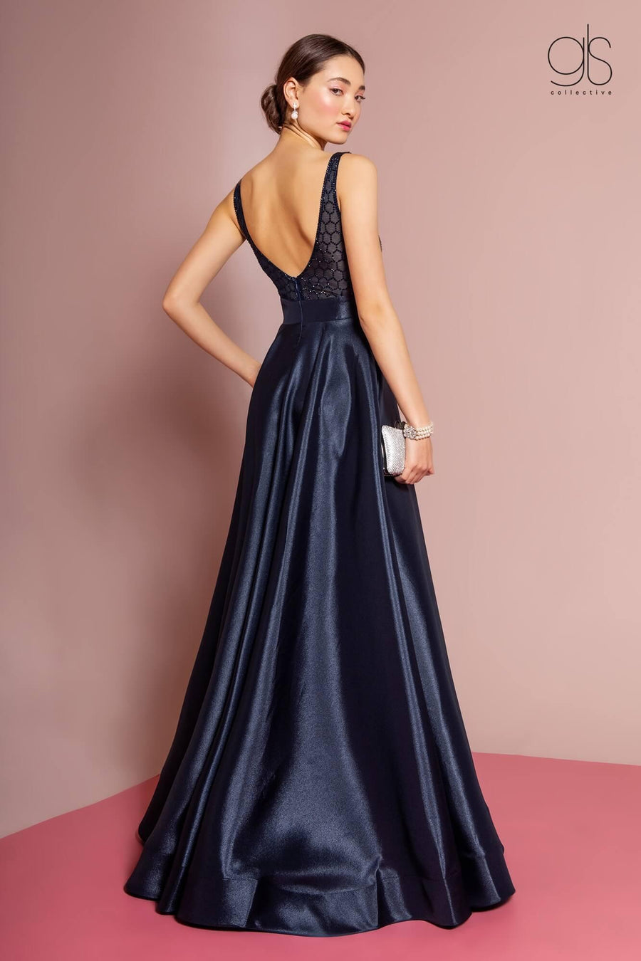 Prom Long Formal Evening Dress with Pockets - The Dress Outlet Elizabeth K