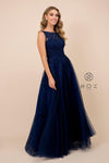 Prom Long Formal Evening Lace Dress - The Dress Outlet Nox Anabel