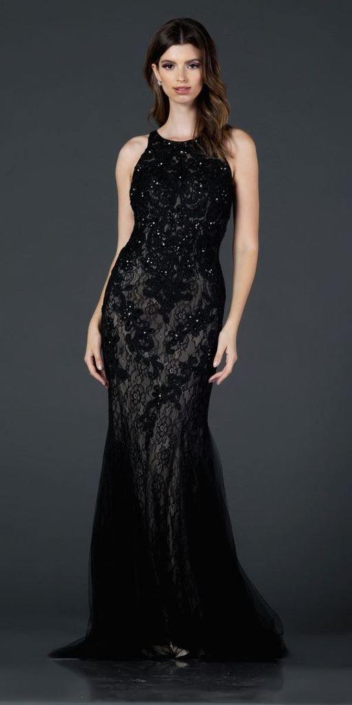 Prom Long Formal Sleeveless Mermaid Lace Dress - The Dress Outlet