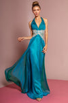 Prom Long Halter Neck Chiffon Evening Dress - The Dress Outlet Elizabeth K