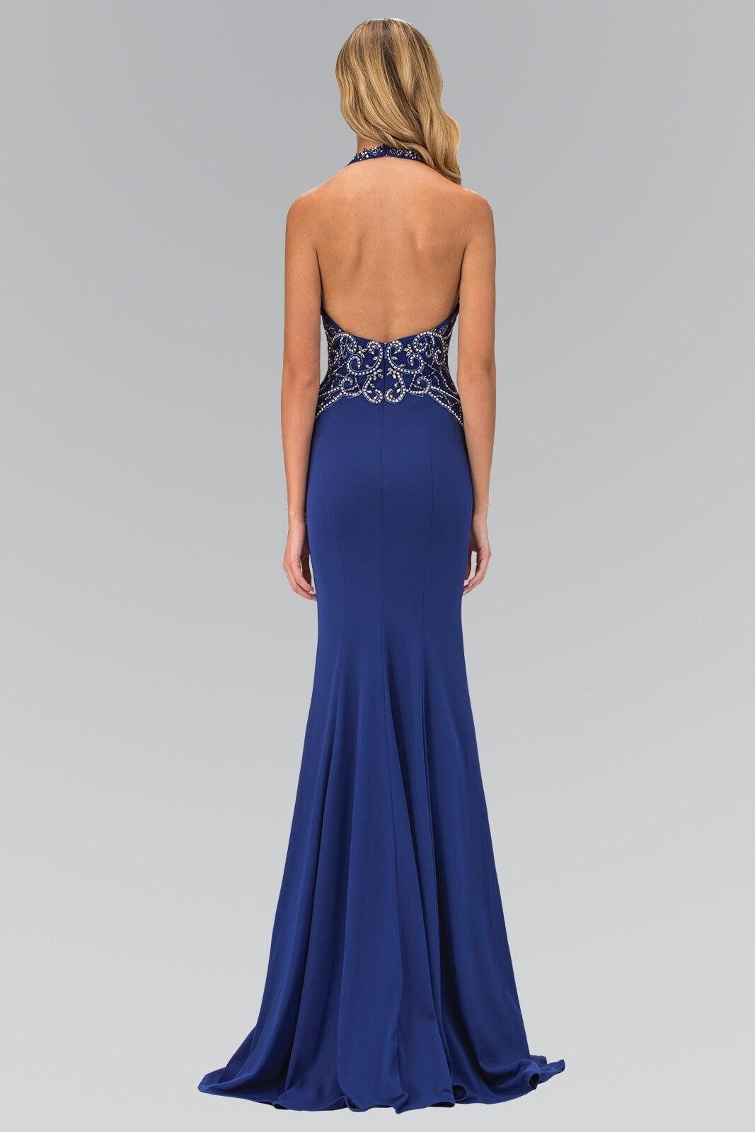 Prom Long Halter Neck evening Dress - The Dress Outlet Elizabeth K