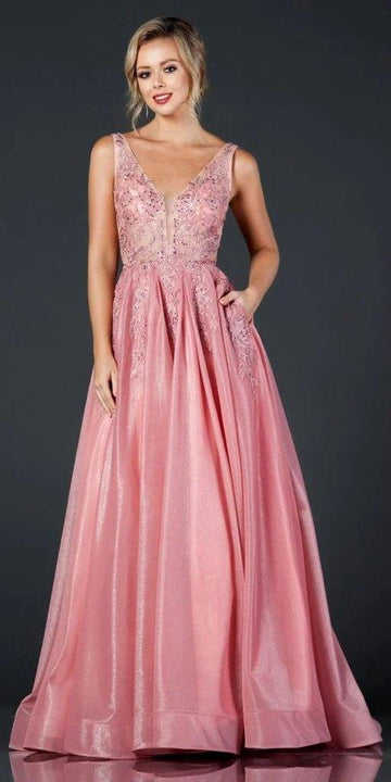 Navy Prom Long Sleeveless Formal Dress for $204.99 – The Dress Outlet