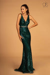 Prom Long Sleeveless Green Evening Gown - The Dress Outlet Elizabeth K