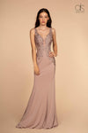 Prom Long Sleeveless V-Neck Evening Formal Dress - The Dress Outlet Elizabeth K