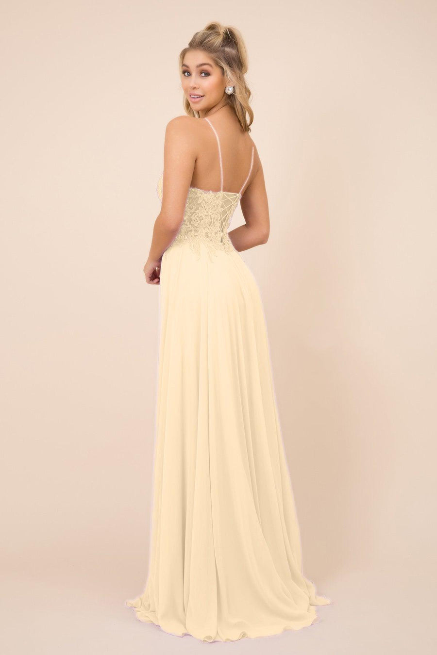 Prom Long Spaghetti Strap Formal Dress - The Dress Outlet